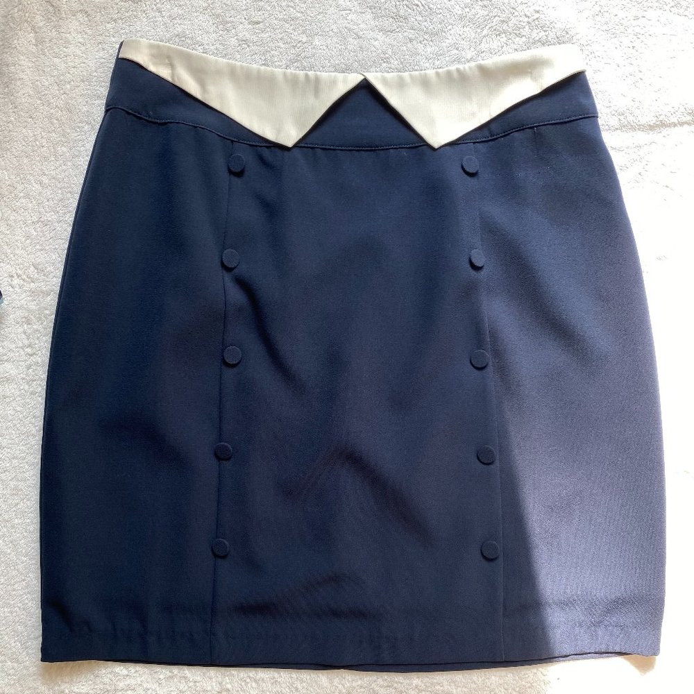 Aryn K Navy Blue Short Navy Skirt